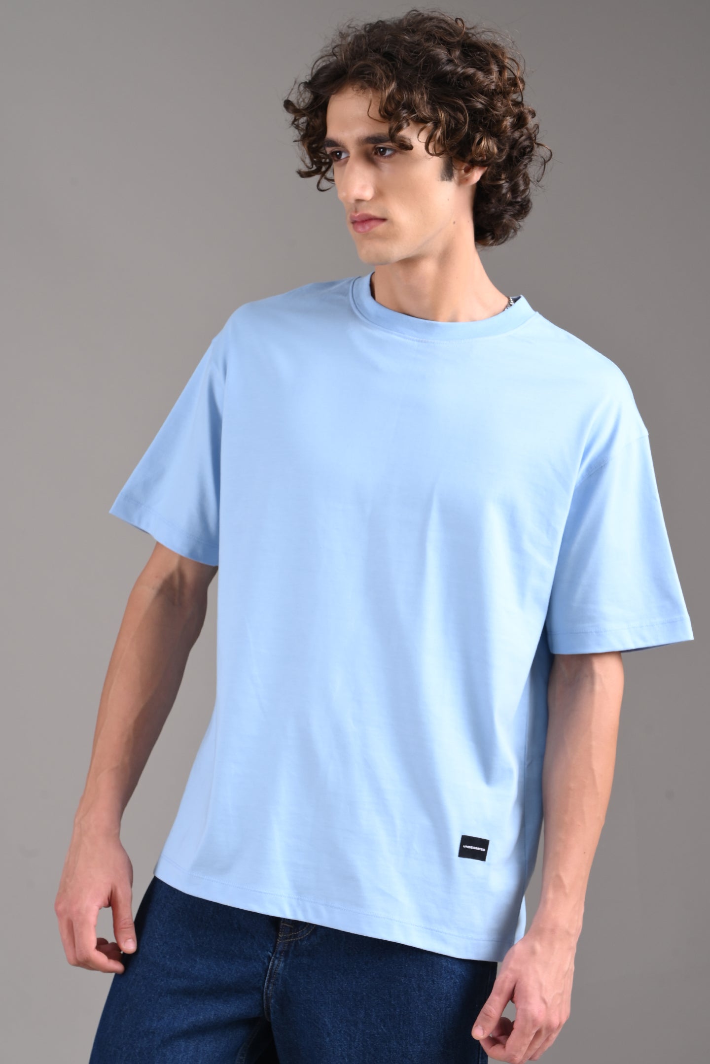 Pack of 4 Oversized T-shirts - Beige/Lilac/Red/Blue