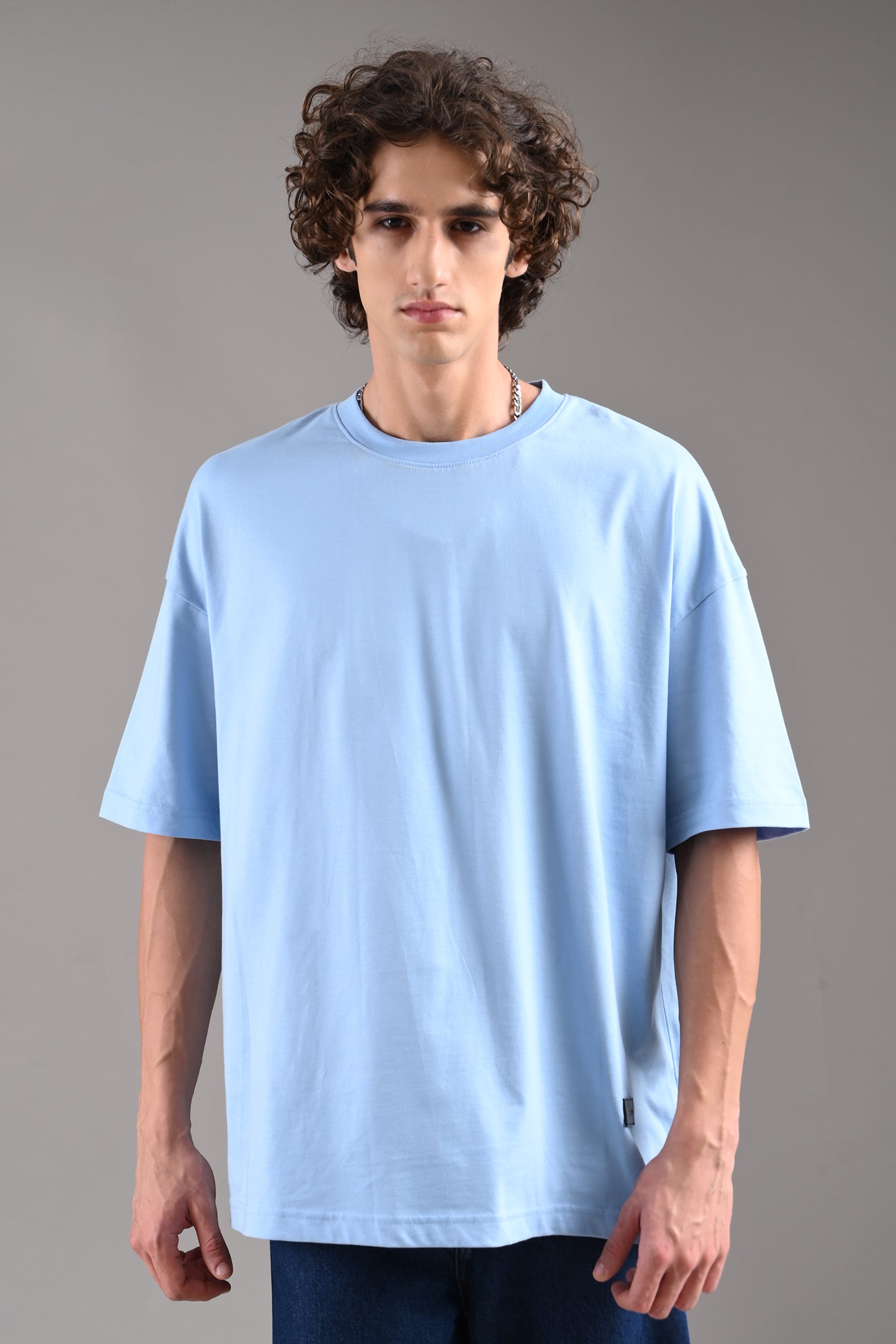 Pack of 4 Baggy T-shirts - Beige/Lilac/Red/Blue