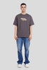 Revival Racing Dark Grey Oversized Fit T-Shirt Men Pic 2