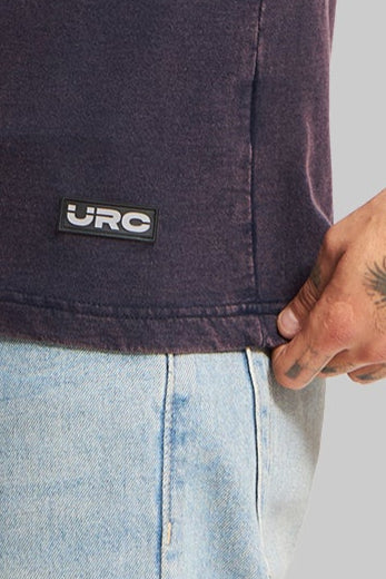 Thug Life Navy Blue Acid Washed T-Shirt Men Pic 3