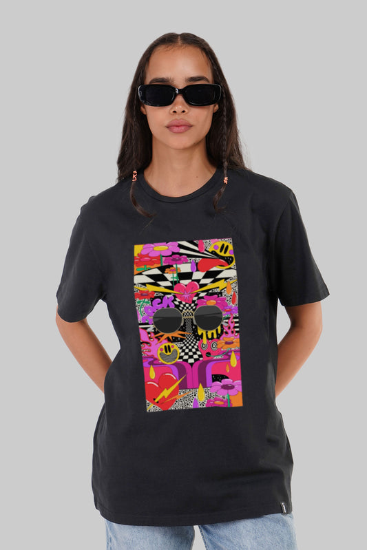 Hallucination Black Boyfriend Fit T-Shirt Women