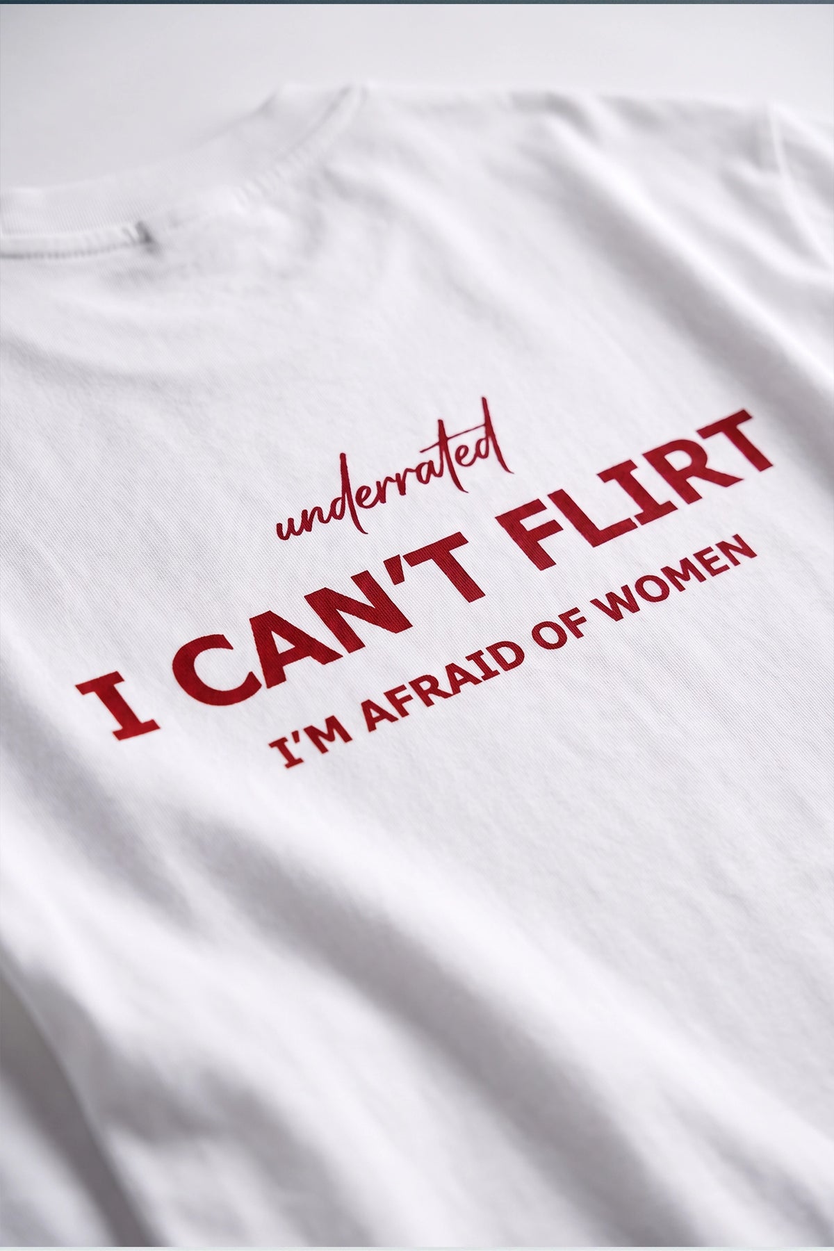 I Can't Flirt White Oversized T-shirt