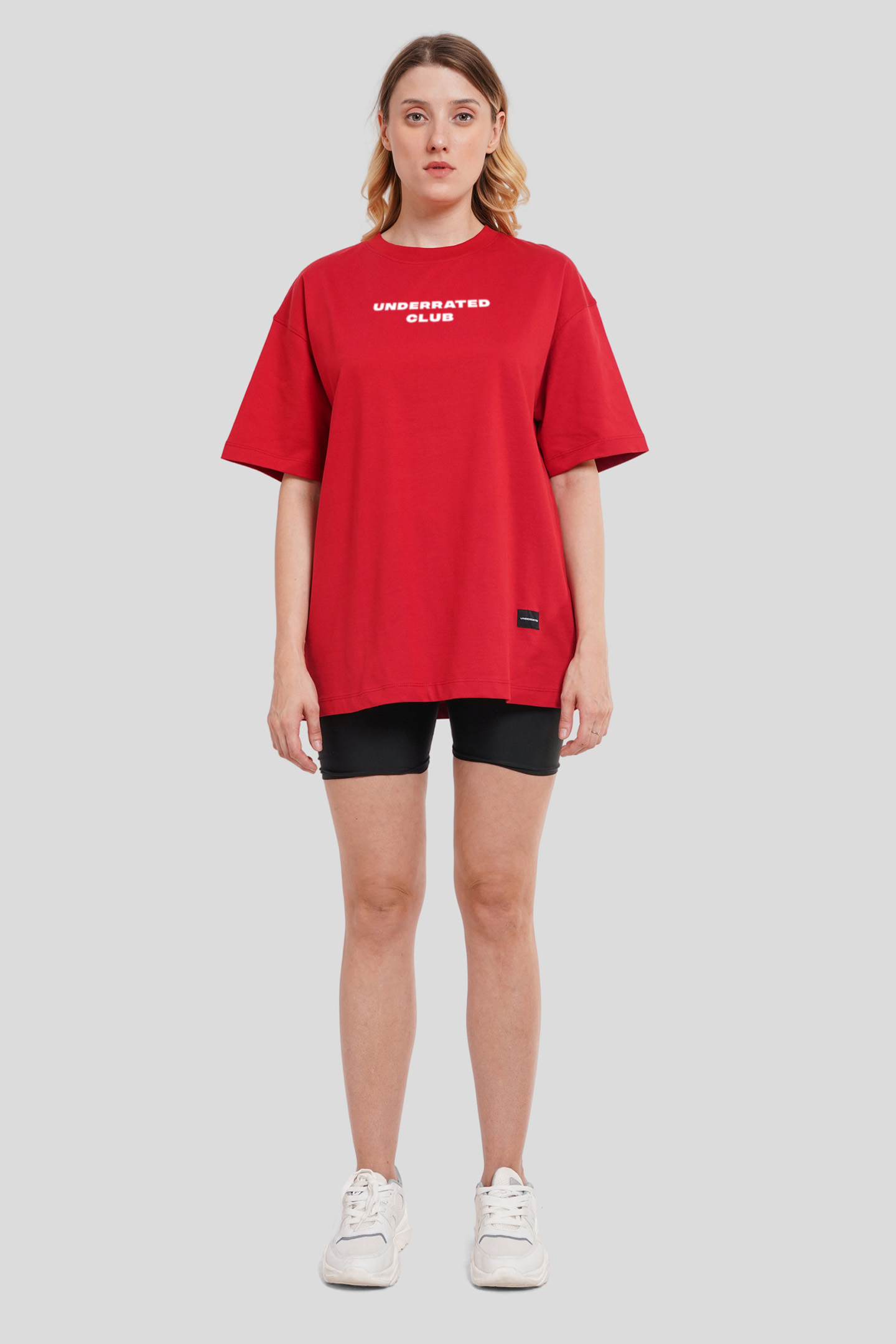Turning Dreams Into Reality Red Printed T-Shirt Women Oversized Fit