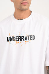 Splashed URC White Oversized T-shirt Men