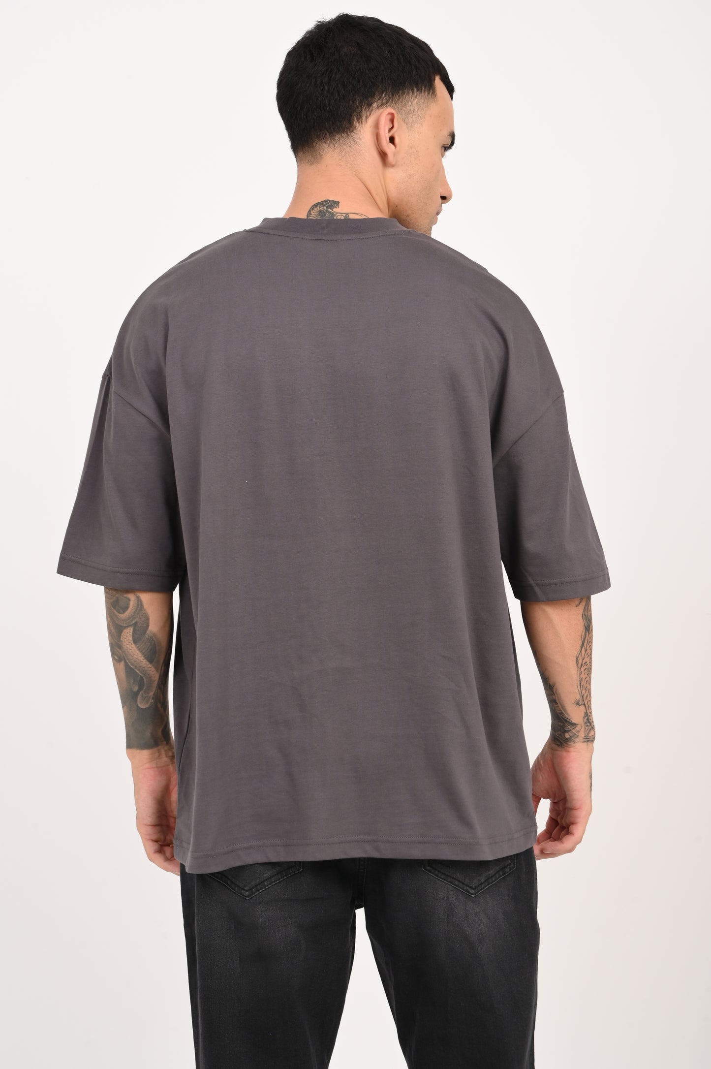 Live in Balance Grey Oversized T-shirt