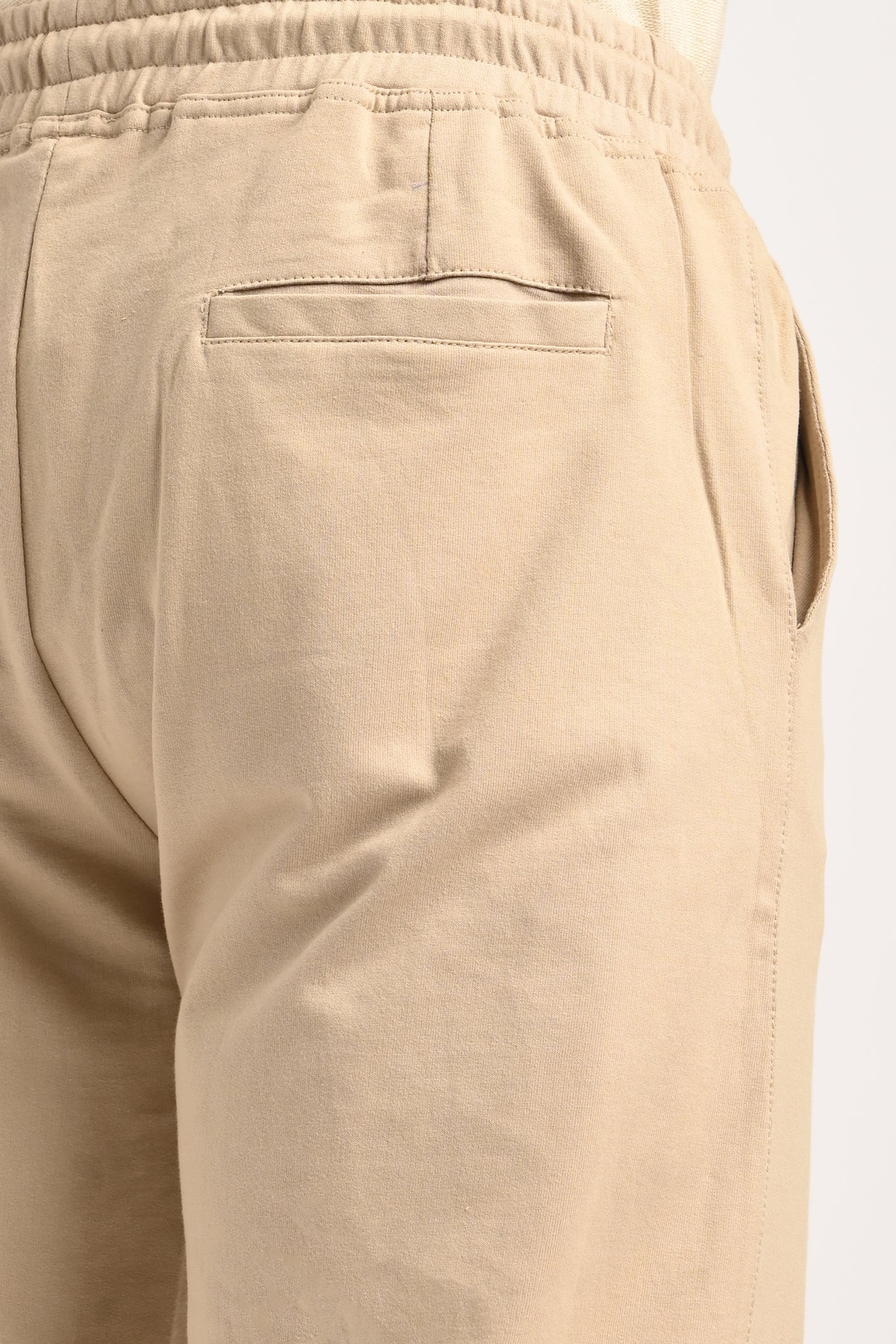 Beige Cotton Joggers