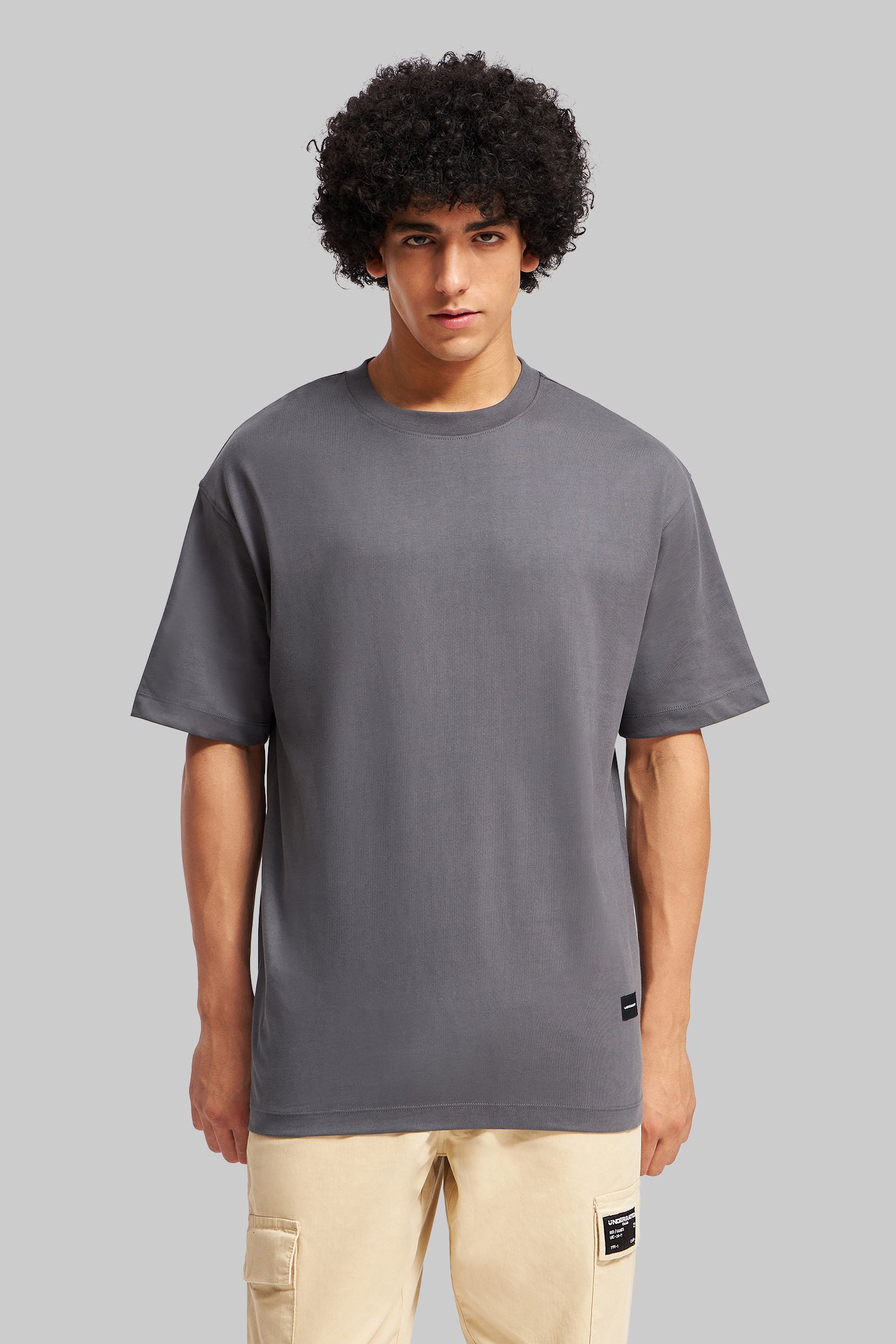 Pack of 4 Oversized T-shirts - Grey/Black/Navy/White