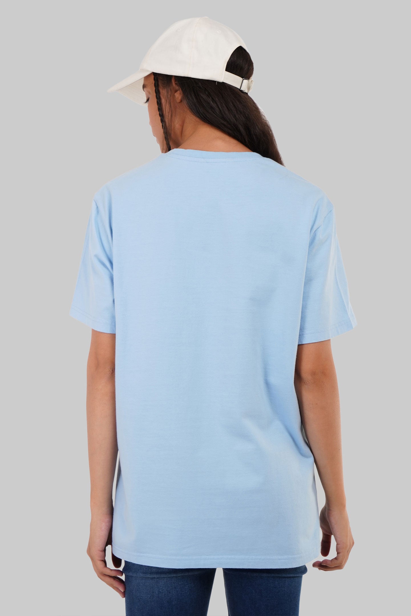 Scenary Shades Sky Blue Boyfriend Fit T-Shirt Women