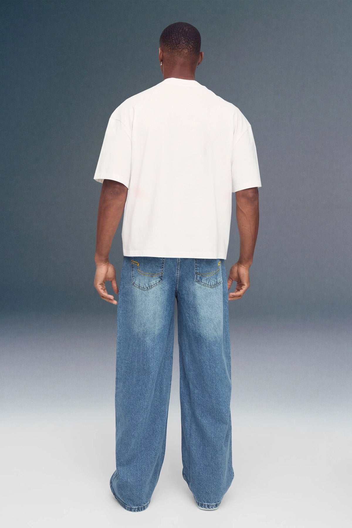 Light Blue Baggy Rigid Jeans