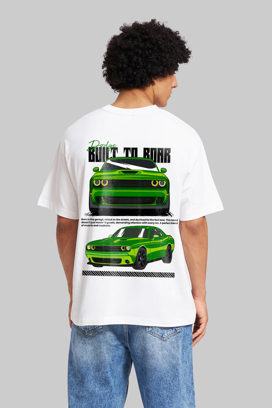 Built To Roar White Oversized Fit T-Shirt Men Pic 1