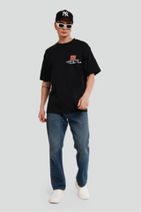 55 Lighting Black Oversized T-shirt Men