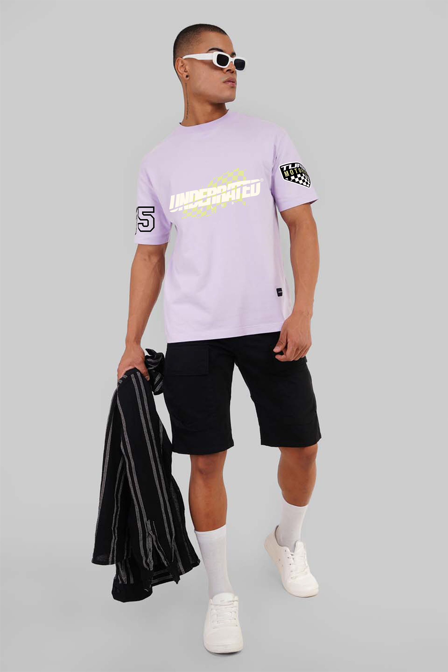 Turbo 75 Lavender Oversized T-shirt Men