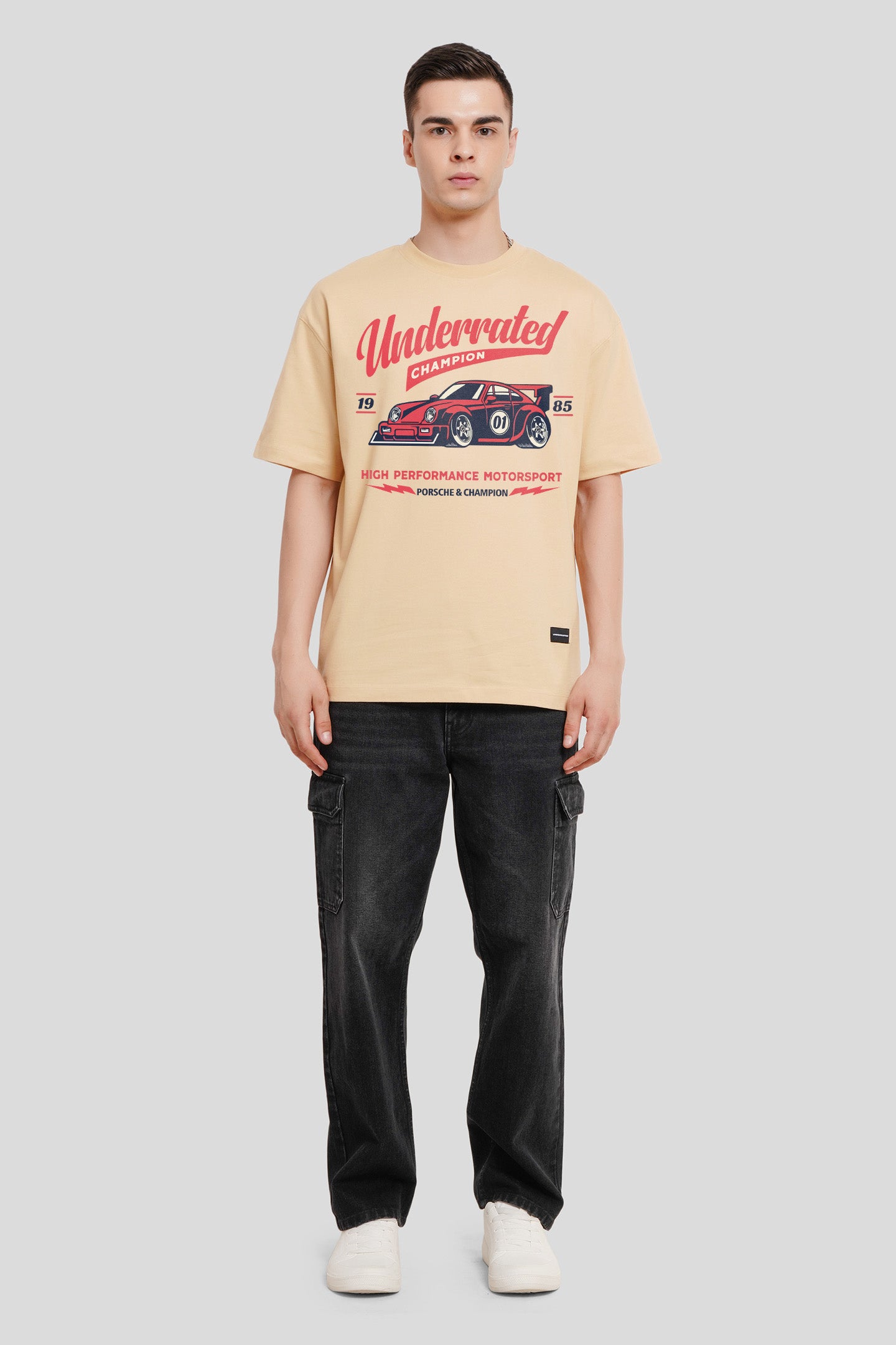 Oversized Shirt Champion 19 Shirt Champion Graphic T-shirt In Grey