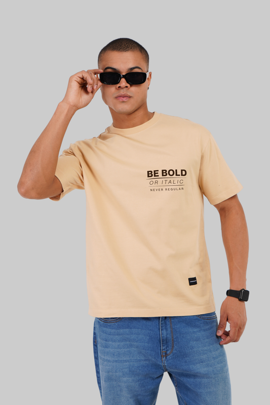 Be Bold Beige Oversized T-shirt Men