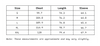 Size Chart of Men Slim Fit Shirt Full Sleeves in cm