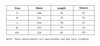 Size Chart of Men Regular Fit Shirt Half Sleeves in cm