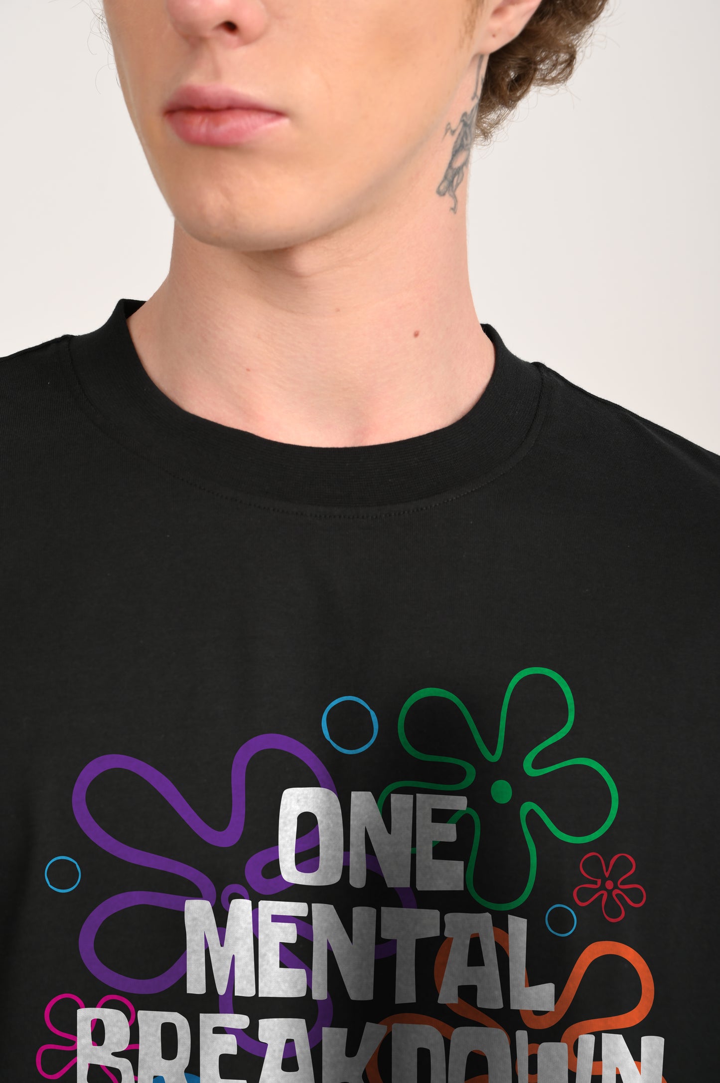 One Mental Breakdown Later Black Oversized T-shirt Men