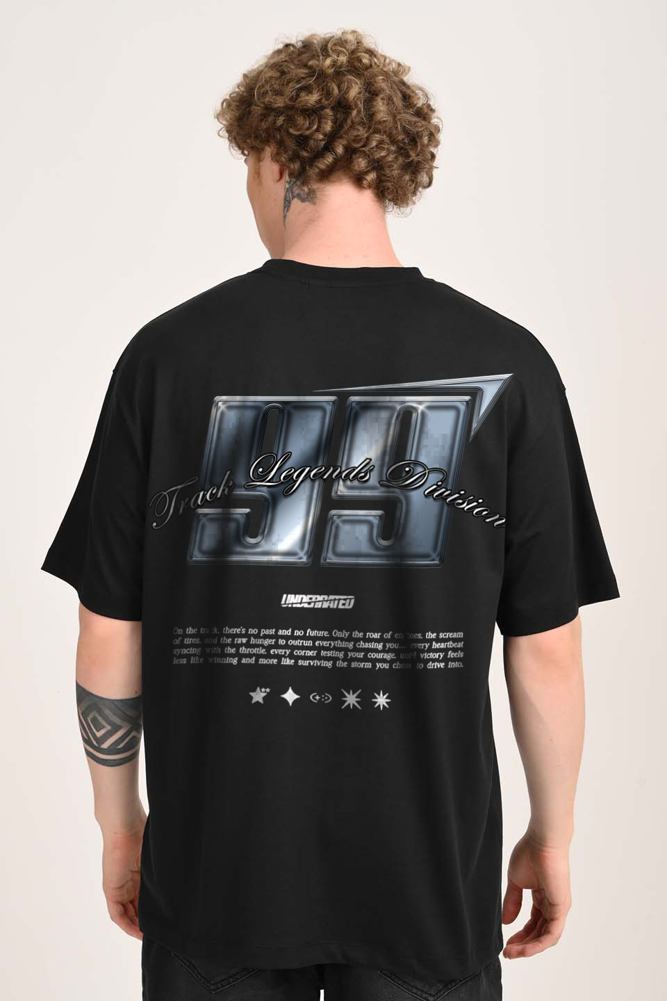 Legands 99 Black Oversized T-shirt Men