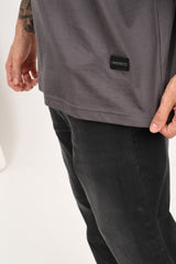 Live in Balance Grey Oversized T-shirt