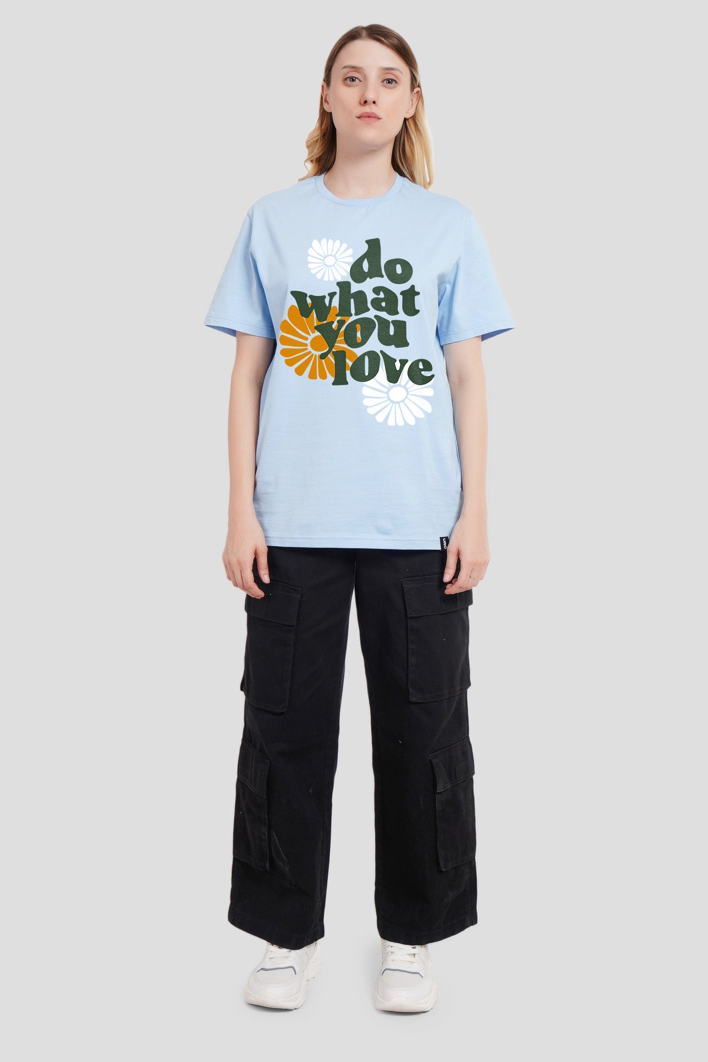 Do What You Love Powder Blue Boyfriend Fit T-Shirt Women