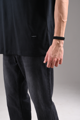 Flaming Labubu Demon Black Oversized Fit T-Shirt Men Pic 3