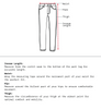 Measurement Guide of Men Denim
