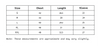 Size Chart of Women Relaxed Fit Shacket Full Sleeves in inches