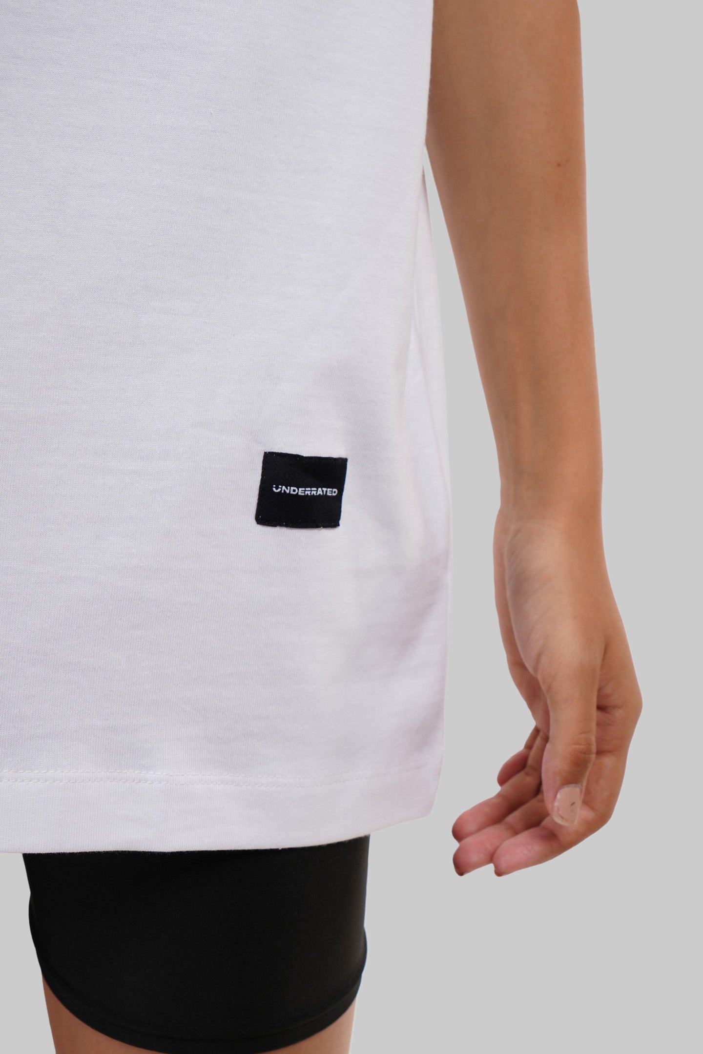 Simple Flowers White Oversized Fit T-Shirt Women Pic 5