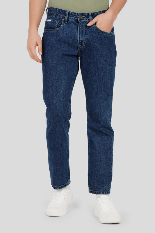 Indigo Mid Rise Men's Straight Jeans Pic 1