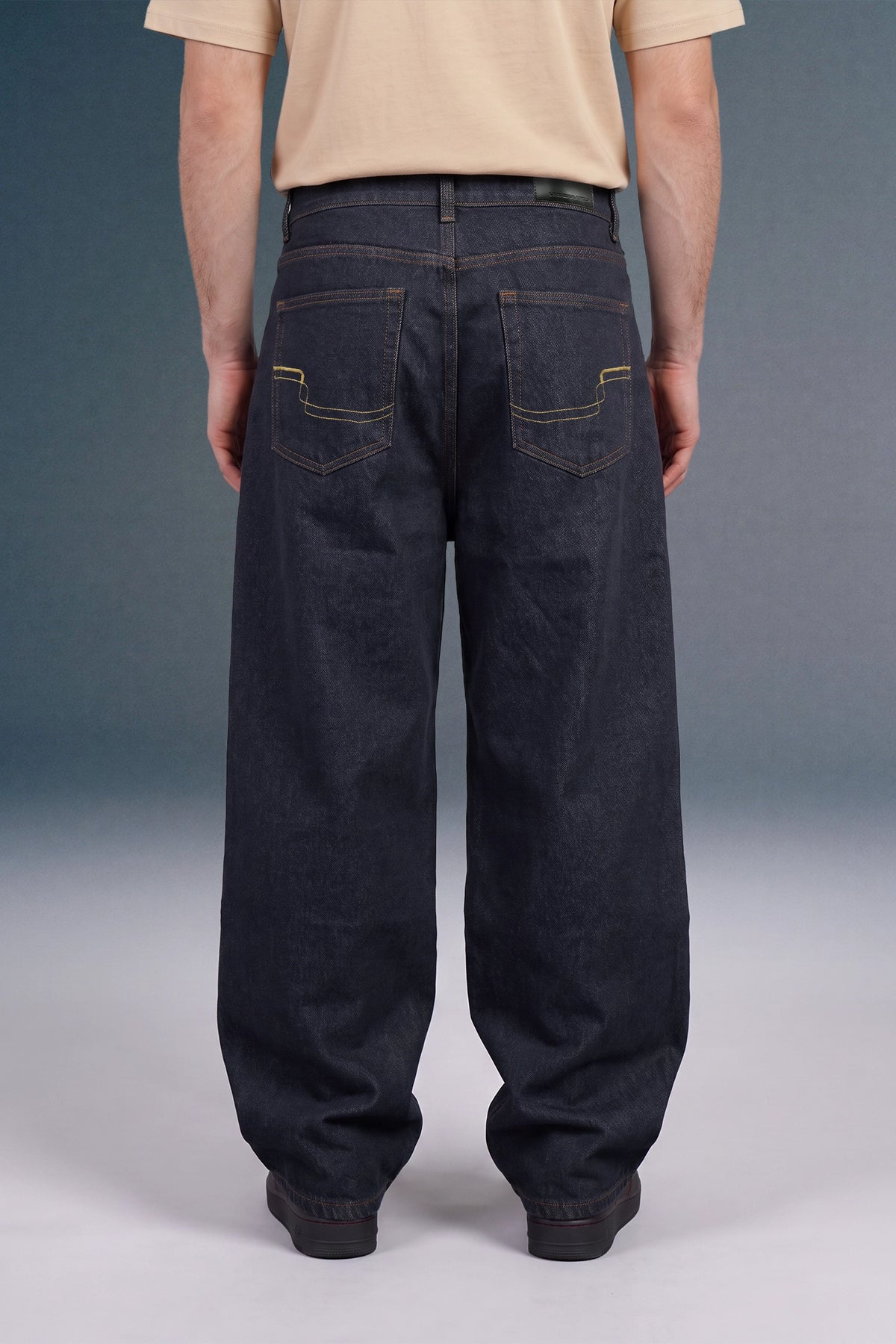 Vintage Dark Blue Men's Baggy Jeans