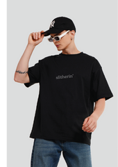 Slitherin' Black Oversized T-shirt Men