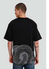 Slitherin' Black Oversized T-shirt Men