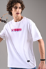 Streetwear Labubu Skull White Oversized Fit T-Shirt Men Pic 2