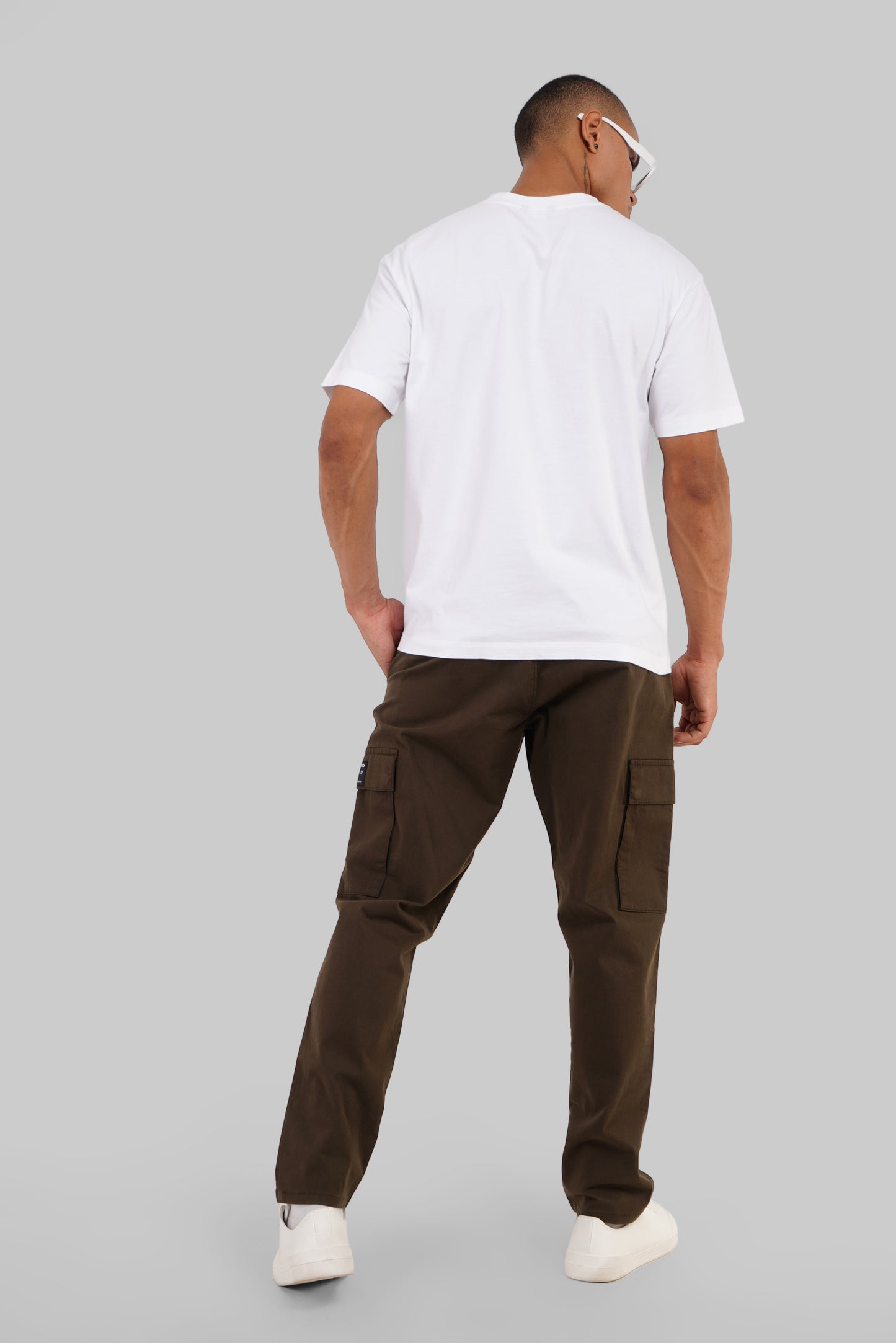 Unlock the Creative Noise Art Print White Oversized Fit T-Shirt Men Pic 4