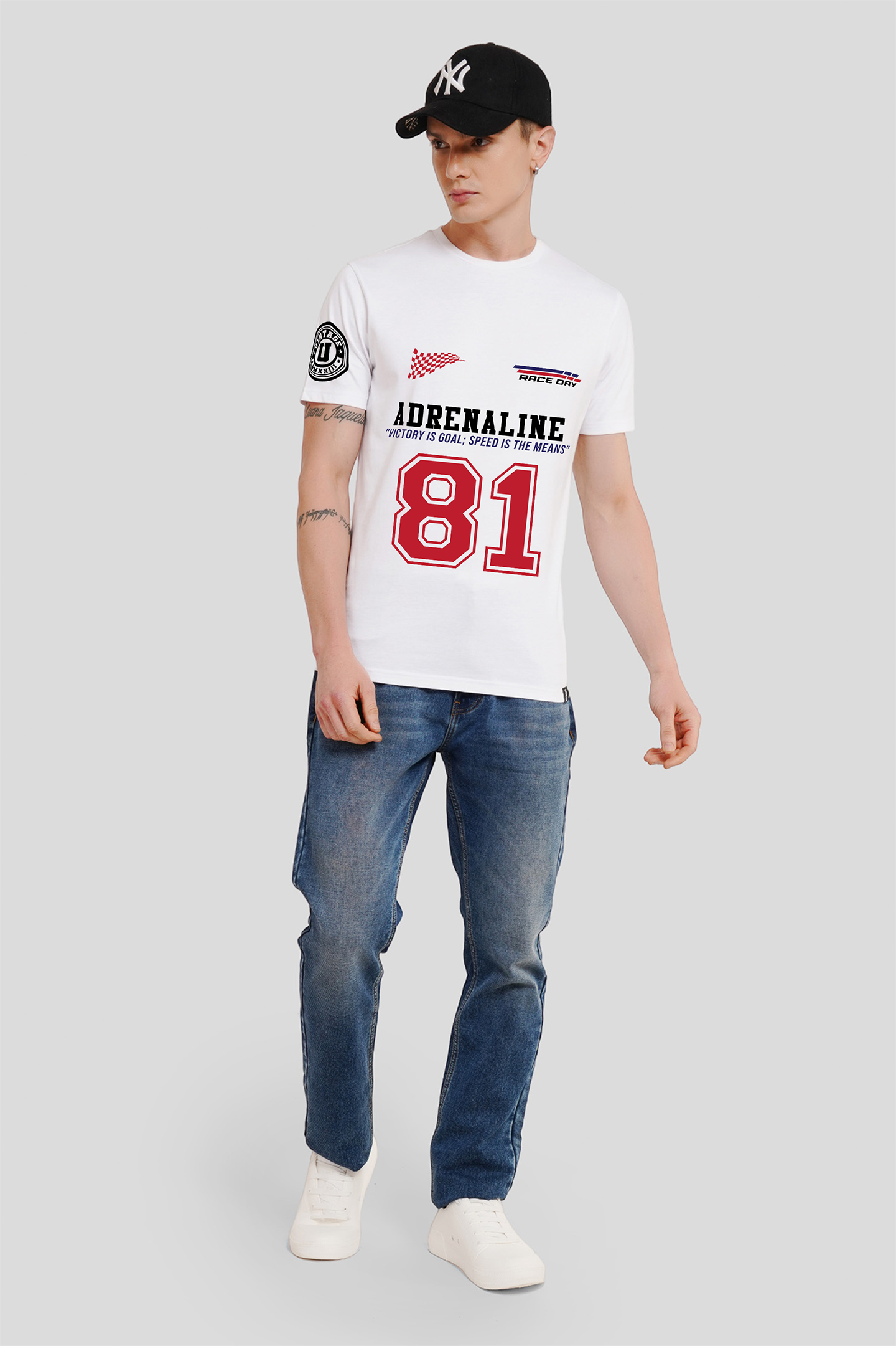 Adrenaline White Regular Fit t-shirt Men