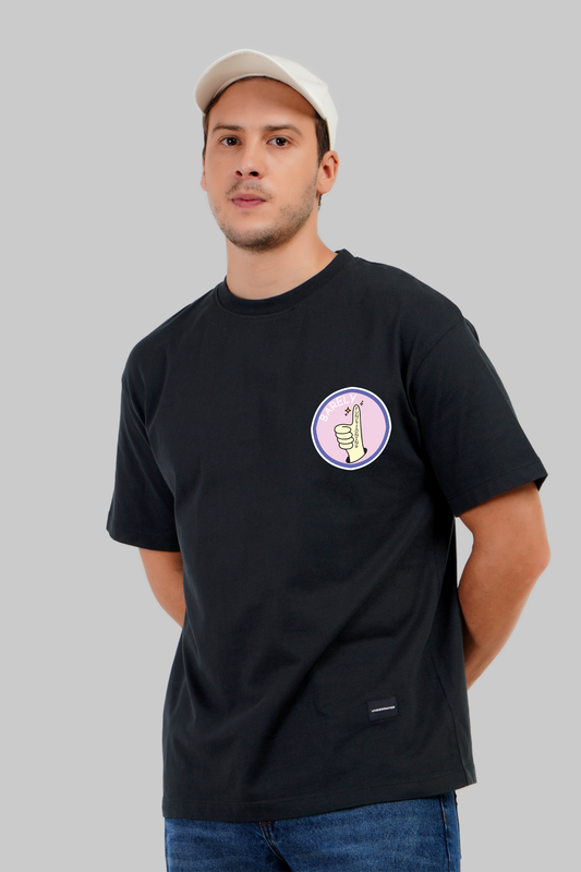 Barely Functioning Black Oversized T-shirt Men