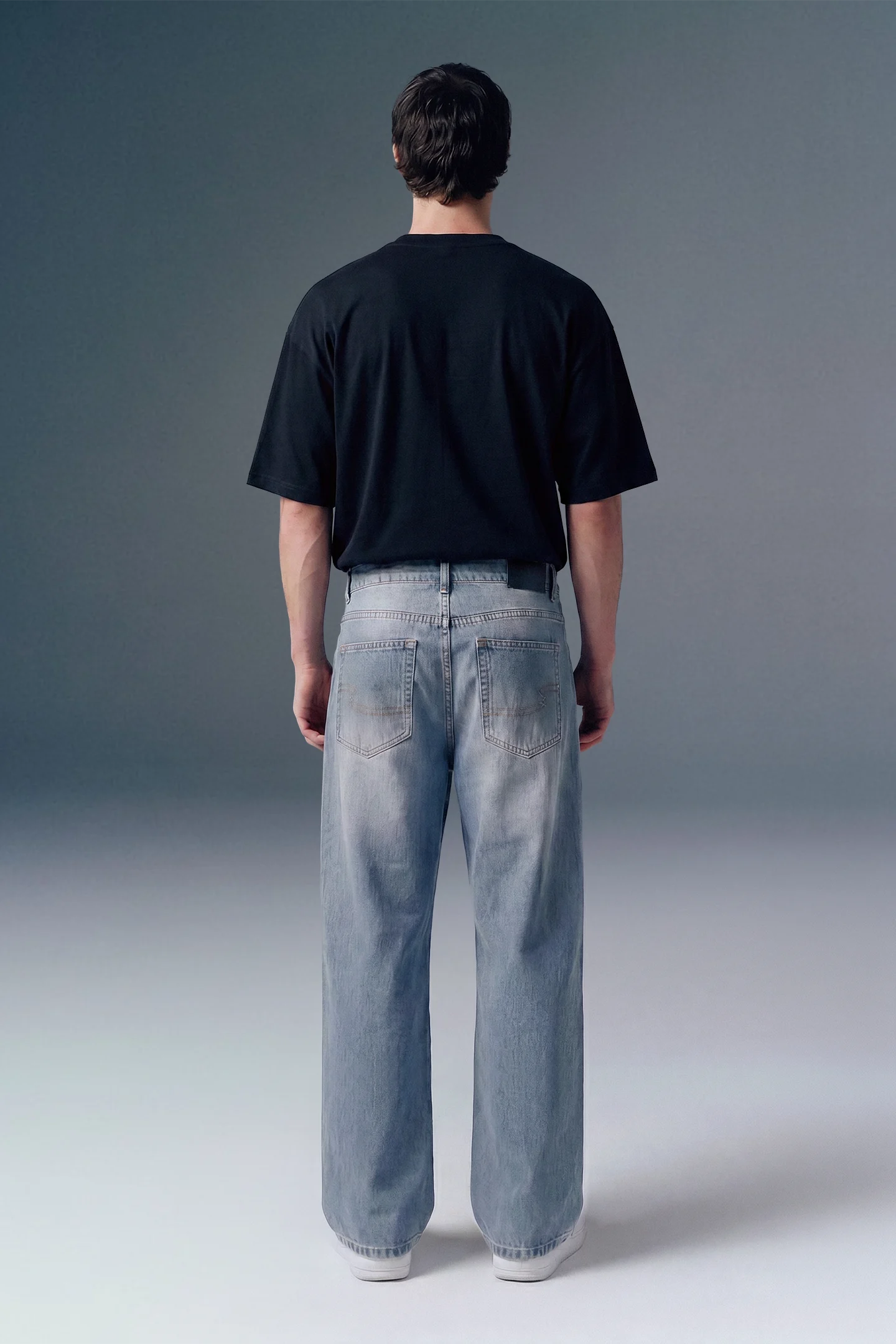 Light Blue Relaxed Fit Jeans for Men