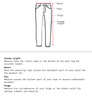 Measurement Guide Of Baggy Fit Women Denim