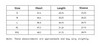 Size Chart of Men's Regular Fit Full Sleeves in inches