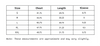 Size Chart of Men Regular Fit Shirt Half Sleeves in inches