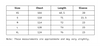 Size Chart of Women Oversized T-Shirt in cm