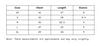 Size Chart of Women Oversized T-Shirt in inches