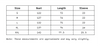 Size Chart Of Women Baggy Fit T-Shirt in cm