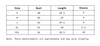 Size Chart Of Women Baggy Fit T-Shirt in inches