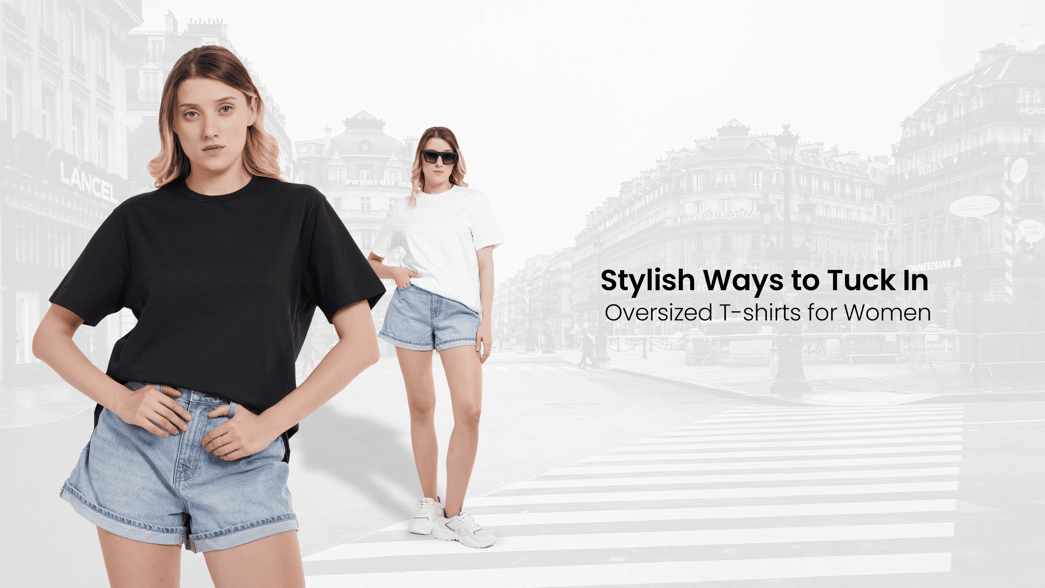 Ways to Tuck In Oversized T-shirts for Women