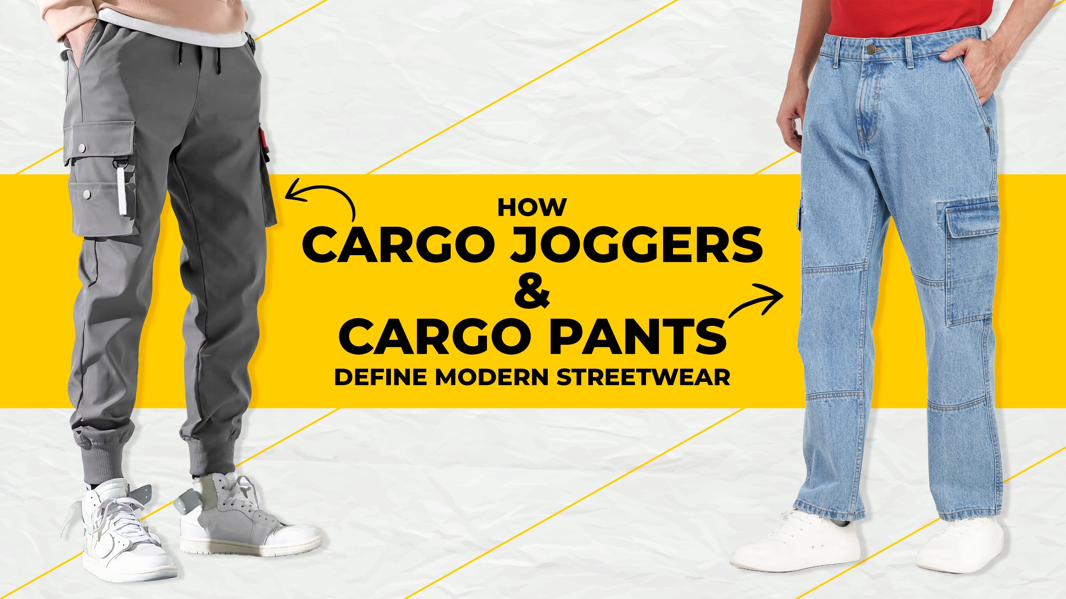 Cargo joggers vs Cargo Pants Banner Image