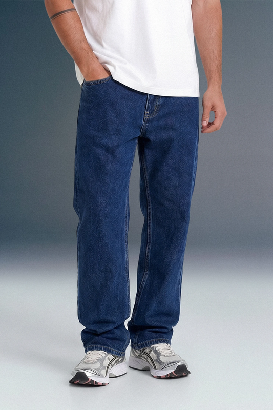 Indigo Mid Rise Men's Straight Jeans