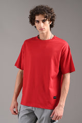 Pack of 4 Oversized T-shirts - Beige/Lilac/Red/Blue