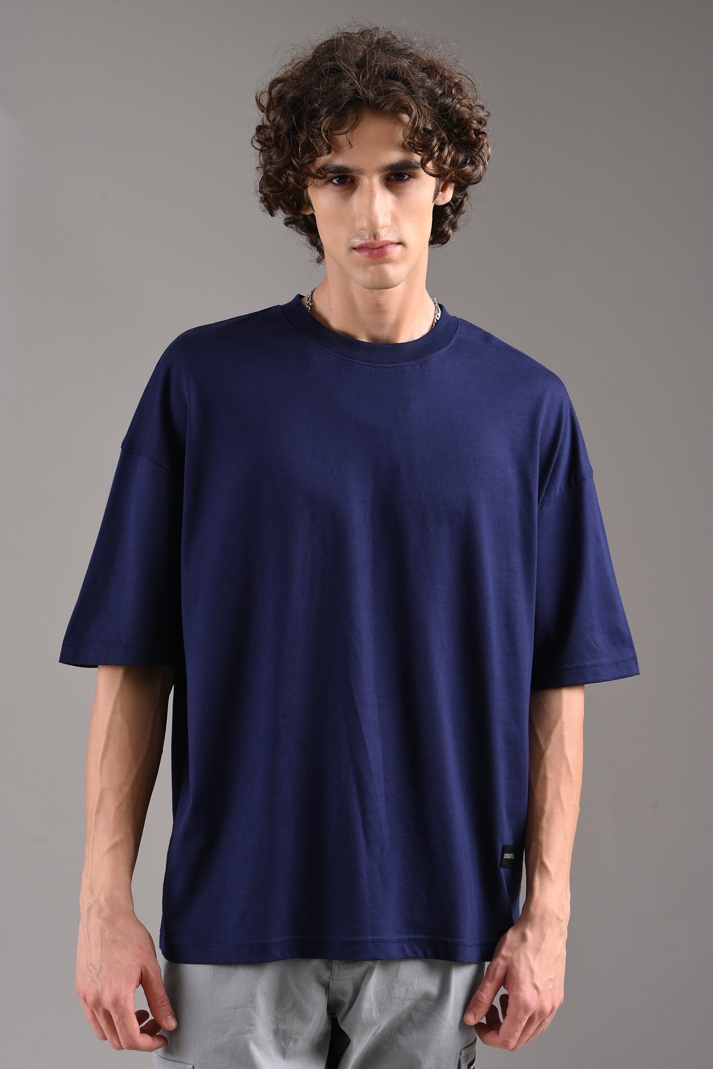 Pack of 4 Baggy T-shirts - Navy/Blue/Grey/White