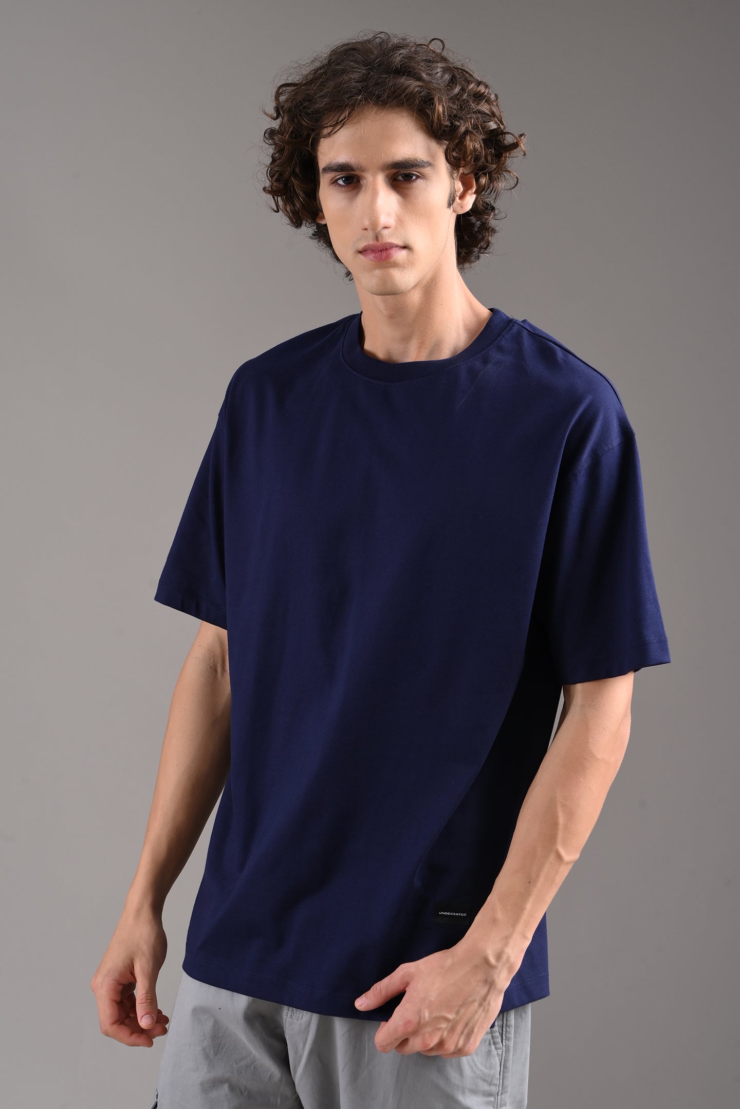 Pack of 3 Oversized T-shirts - Beige/Blue/Navy